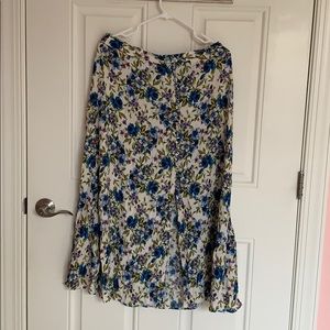 Zara floral skirt with buttons down the side
